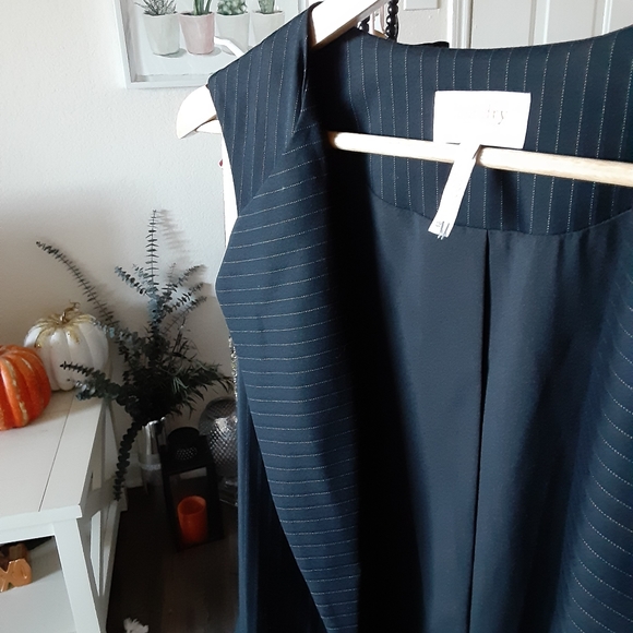 Laundry By Shelli Segal Long Striped Vest Size 6 - Picture 5 of 8